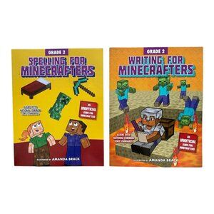 Grade 2 Writing For Minecrafters & Spelling For Minecrafters Lot Of 2 Workbooks